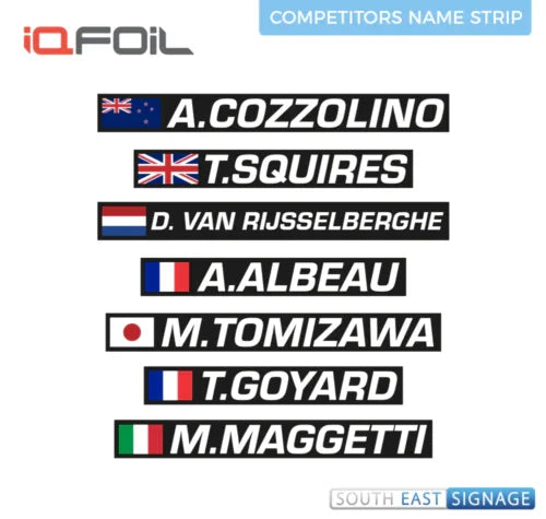 iQFOiL Competitors Name Strip Sticker Set – South East Signage